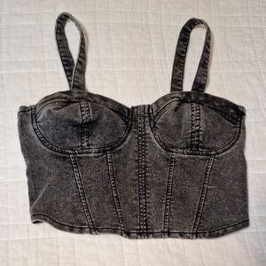 No Boundaries Black Textured Top